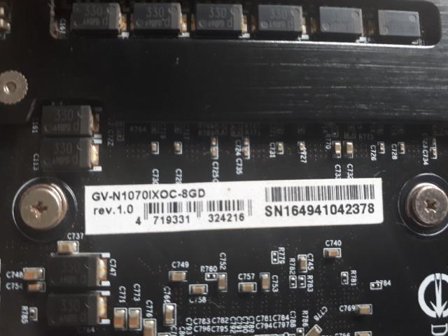 Placa gamer GeForce GTX1070 GigaByte mini - Foto 4