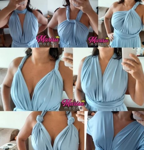 Vestido Multiformas Azul Serenity