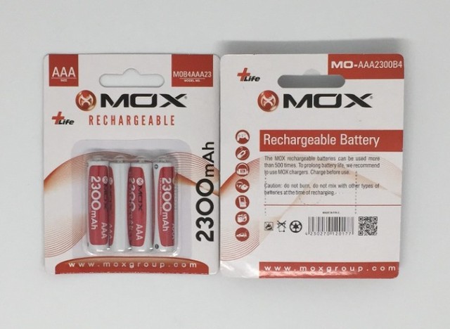 Pilhas Recarregáveis MOX - AAA 2300mAh Produto Novo na Embalagem Lacrada