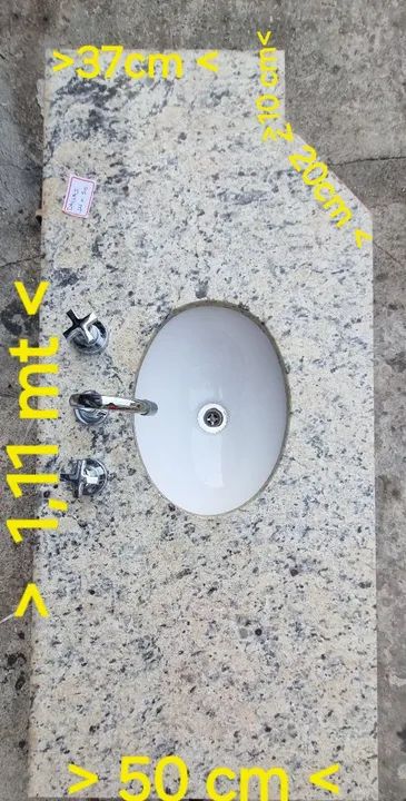 Pia banheiro pedra branco dalas 