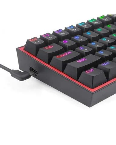 Teclado Mecânico gamer Redragon Fizz K617 luz RGB - Foto 4