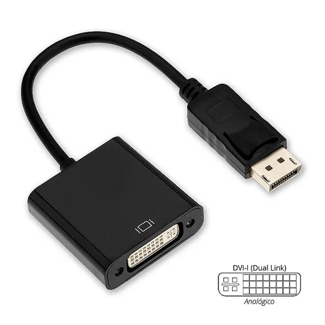 Adaptador Conversor Displayport (Macho) Para DVI 24+5 (Fêmea) em São Luís ma 
