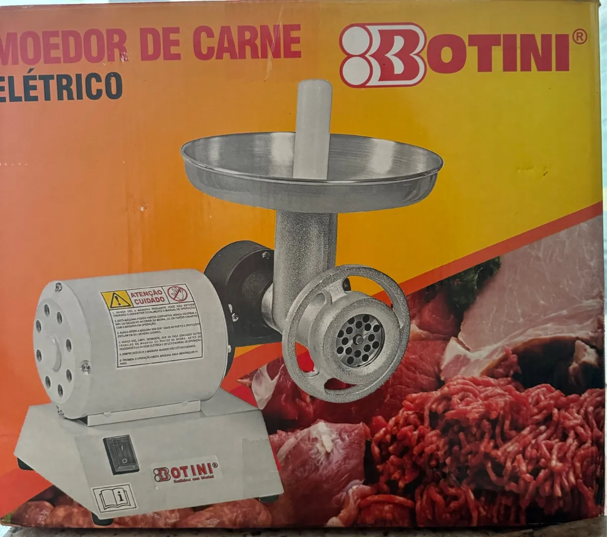 Moedor De Carne Elétrico Botini Faz Linguiça B09 - Bivolt