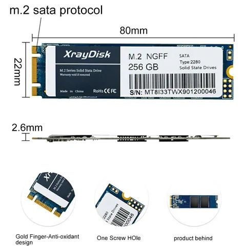 SSD M2. SATA ( NGFF)256GB NOVO - Foto 3