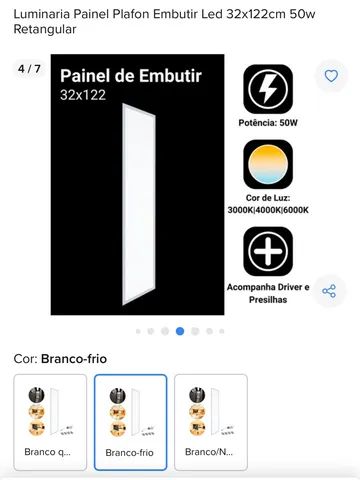 Luminaria de led painel  - Foto 2