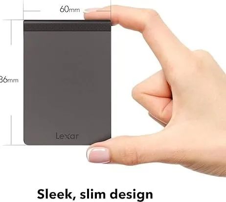 HD SSD Externo Lexar 512GB SL200, USB 3.1, Leitura 550MB/s Gravação 400MB/s novo lacrado - Foto 5