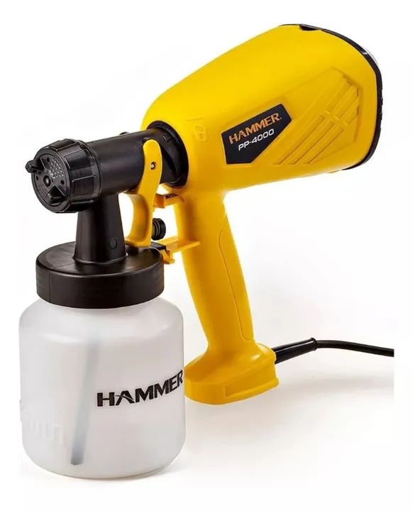 Pistola Pulverizadora de Pintura Hammer Pp4000 Com Bico Tripla Ação 400W 220V - Foto 2