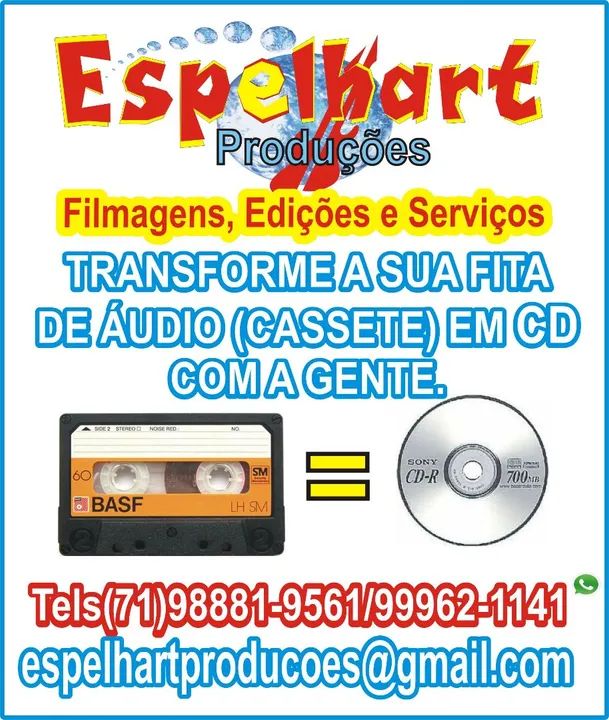 Olá! Transforme Com a Gente Suas Fitas VHS em DVD e Pen Drive, Leia