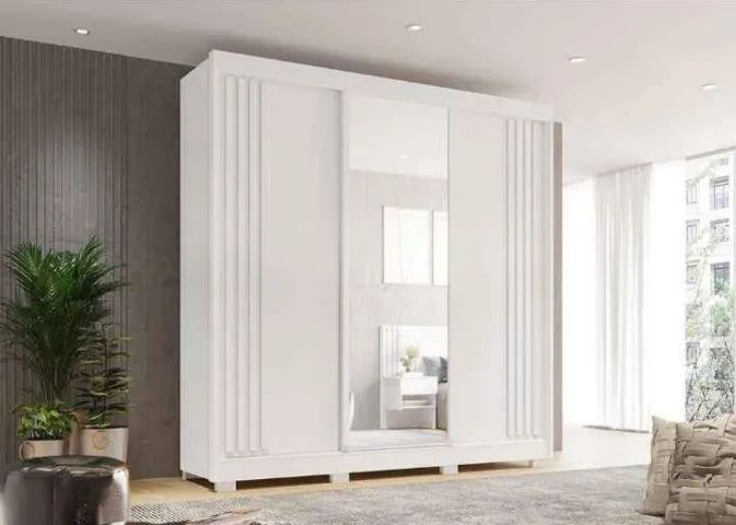 guarda roupa de casal + espelho[lançamento]