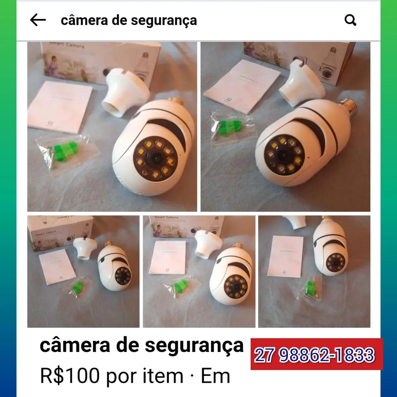 câmera de segurança ?NOVA NA CAIXA
