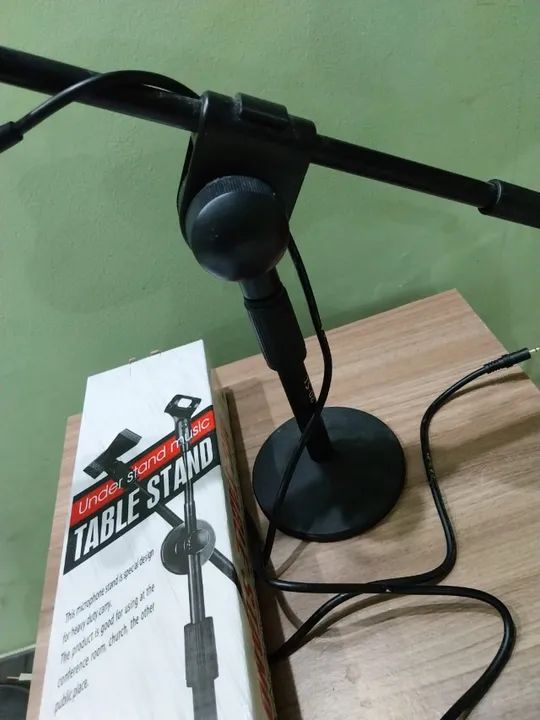 Pedestal e Microfone de mesa Smart Ts08 - Foto 2