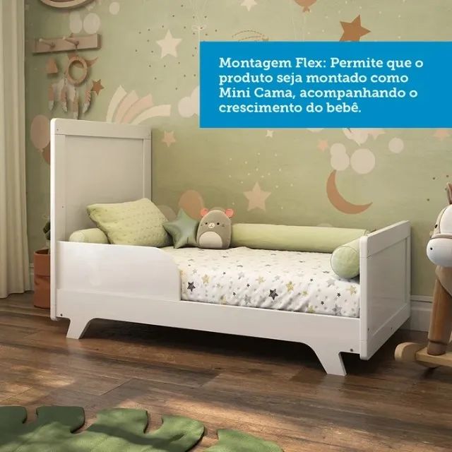 Comoda e Berço/Vira Cama Americano Retro 100% MDF - Foto 4