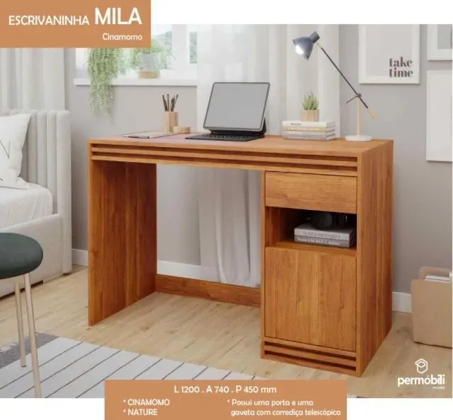 Escrivaninha Mila mesa de Estudos. Frete Grátis