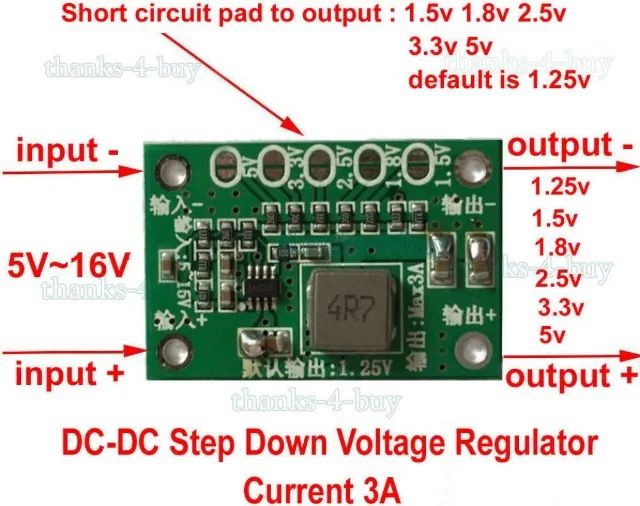 Conversor 3A 5v 9V 12v para 3.3v 5v Dc-dc Buck Step-down Módulo Arduino Automaçã COD-AM305