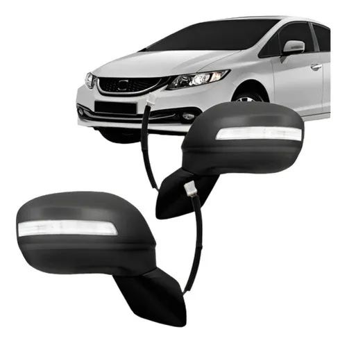 Par Retrovisor Civic 2012 13 14 2015 Eletrico C/pisca Preto