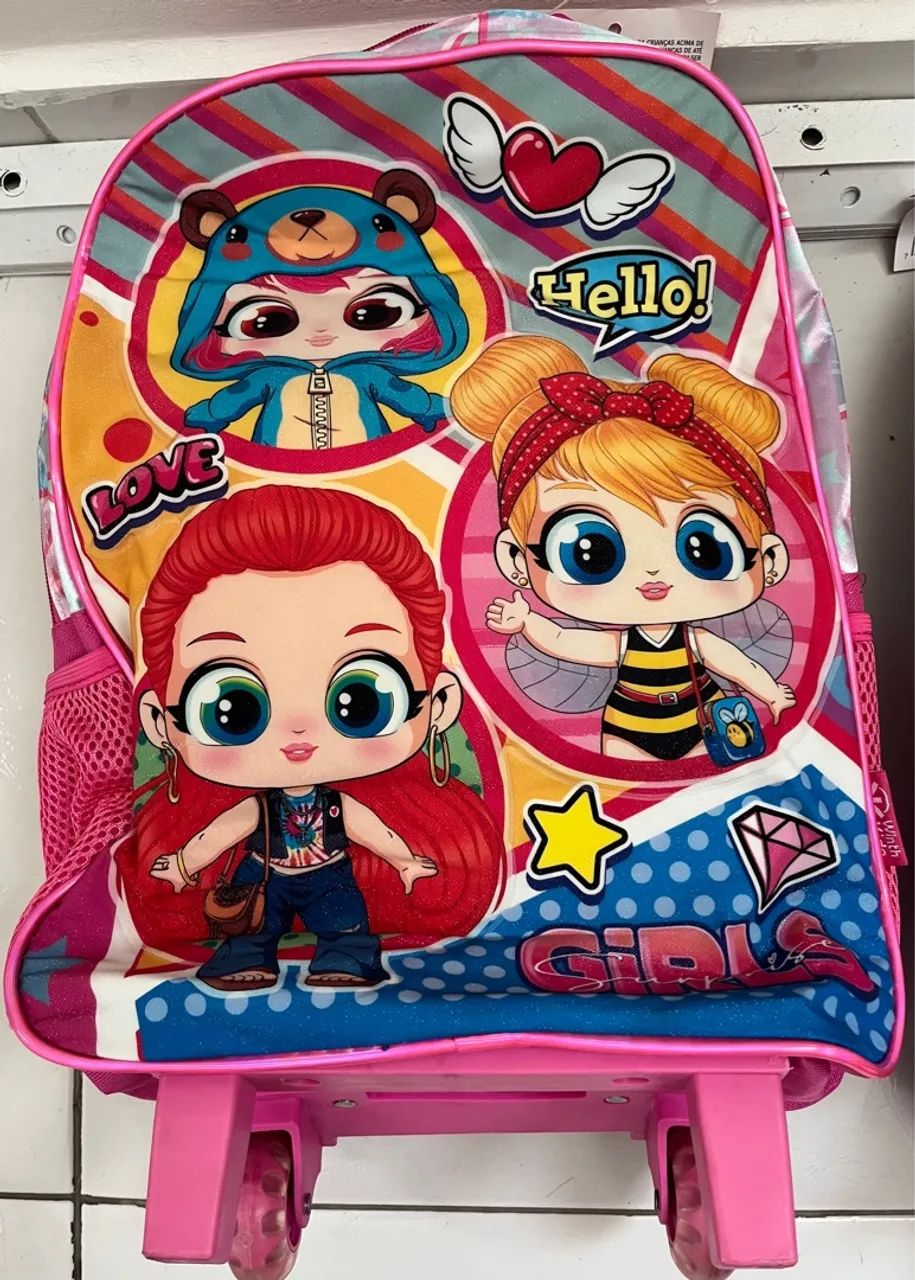 Mochila de Rodinhas Meninas e Meninos  - Foto 5