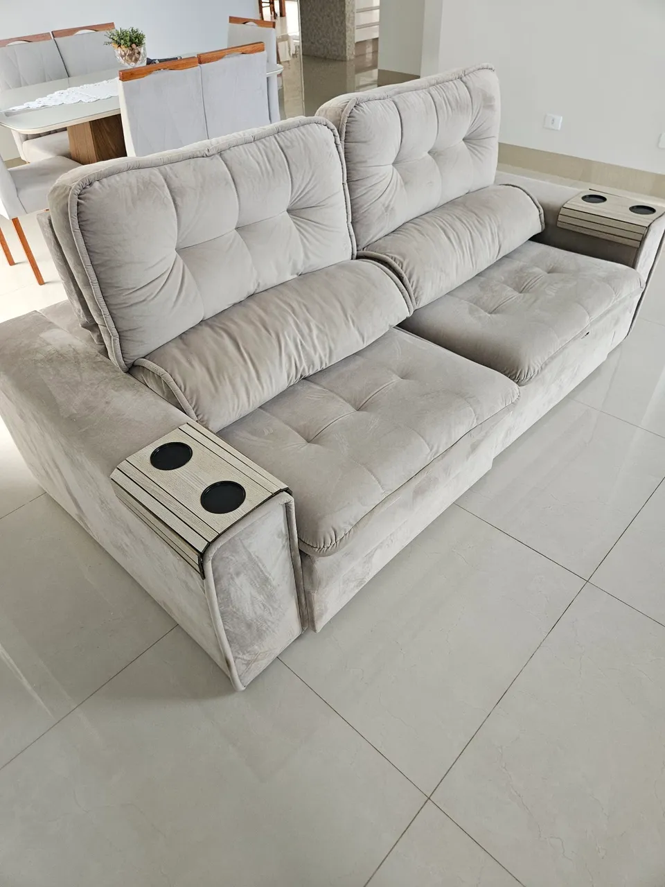Sofá Retrátil, Reclináveis, 3 lugares