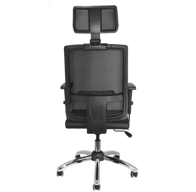 Cadeira Cromada Tela com Relax Braço 3D Apoio de Cabeça - Foto 3