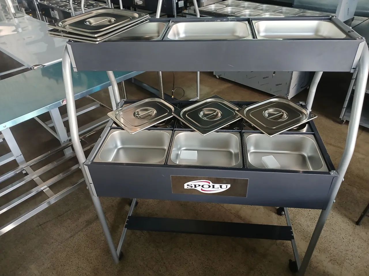 Buffet Self Service Carro Duplo 6 Cubas Quentes e 3 frias - Foto 4
