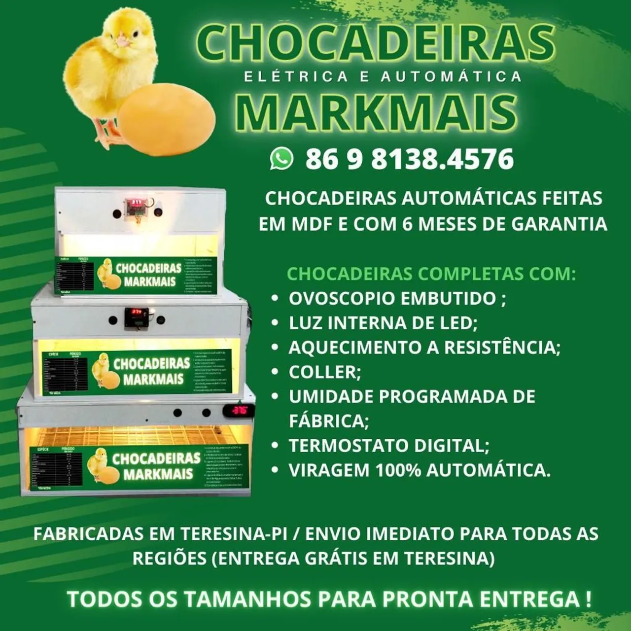 Chocadeira Automática Markmais - Teresina