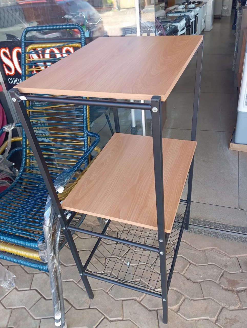 RACK FRUTEIRA DE METAL COM MDP