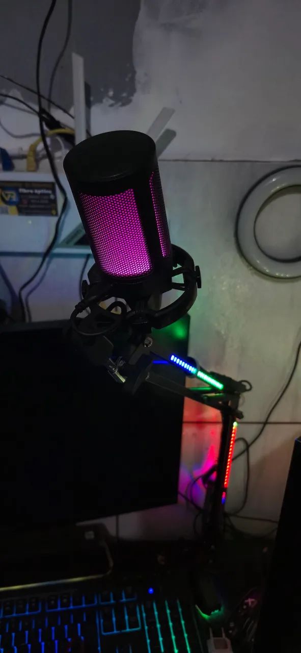Microfone fifine + suporte articulado com rgb  - Foto 4
