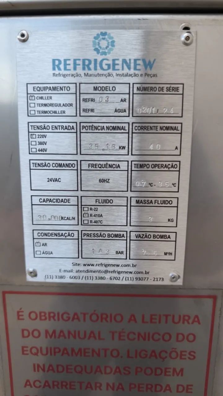 CHILLER CONDENSAÇÃO A AR 30.000kcal/h NOVO - Foto 4