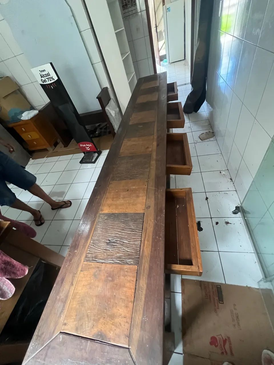 Solid wood counter - 2.80m64374973729793123