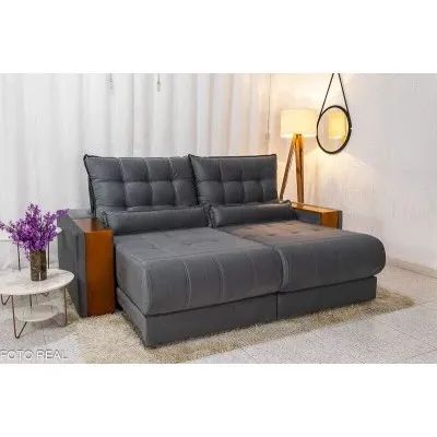Sofá Retrátil Reclinável 2.30m Alemanha Molas Ensacadas Conforto e Qualidade rf32