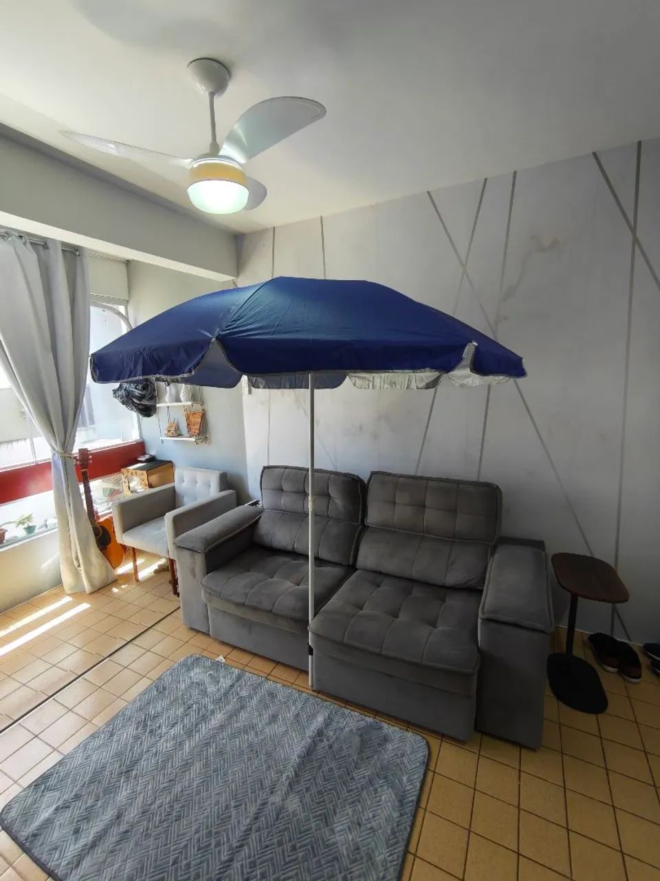 Guarda-sol decorativo azul para ambientes internos - Foto 2