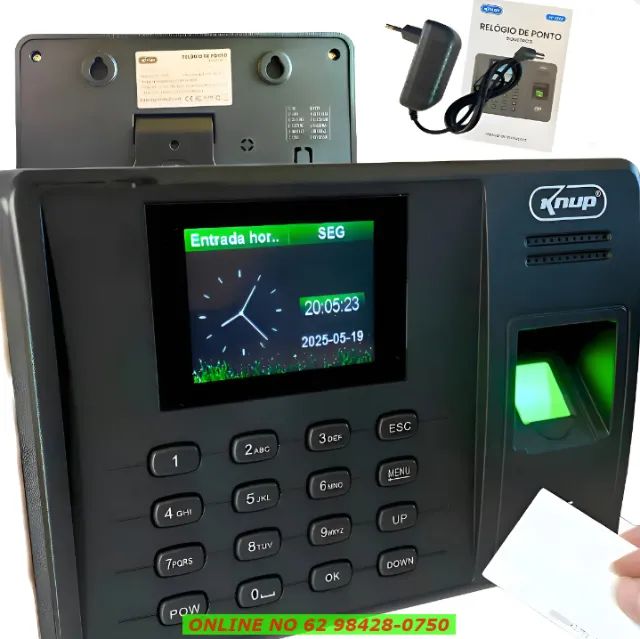 Relógio Ponto Biométrico Digital Eletrônico Registro Empresa Preto