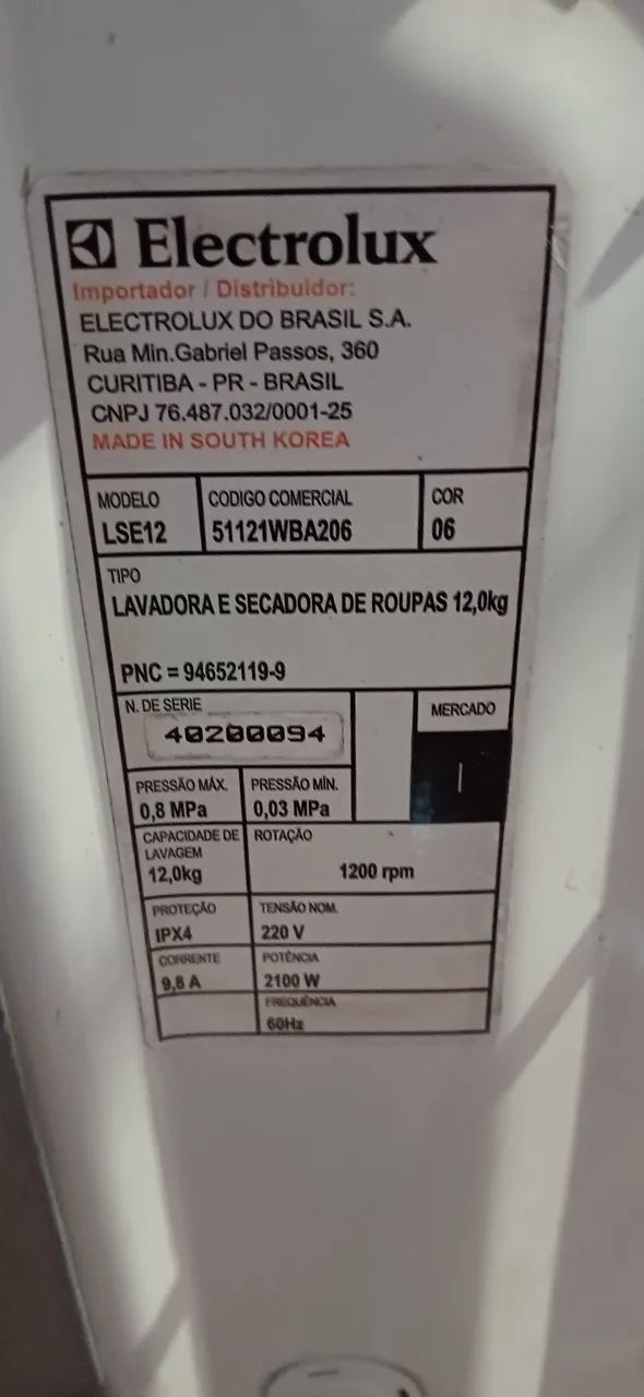 Lava e Seca Electrolux 12kg Ecovaros - Foto 4