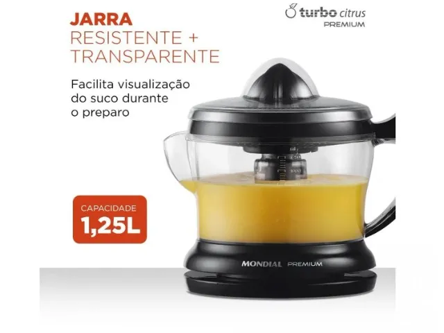 Vendo: Espremedor de Frutas Mondial E-02 Premium - Elétrico 30W 1,25L Automático