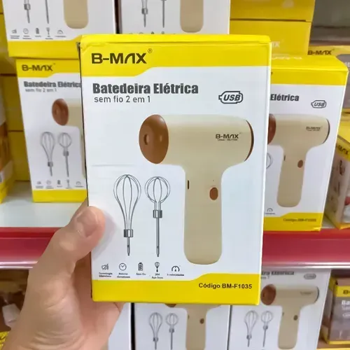Batedeira Elétrica Portátil Sem Fio 2 em 1 BM-F-1035 nova