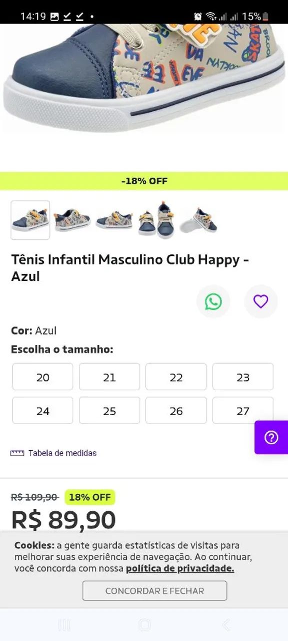Tenis infantil - tamanho 26 - Foto 5