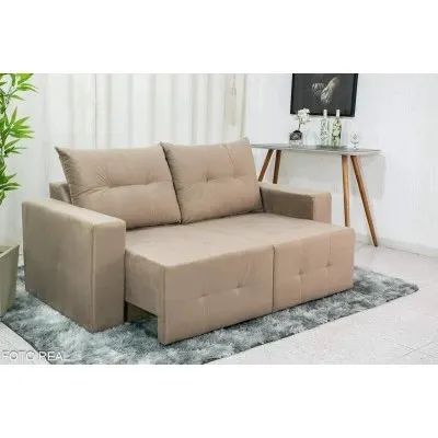 Sofá Cinza Modular Confortável para Sala retrátil 1,80m l33m - Foto 2