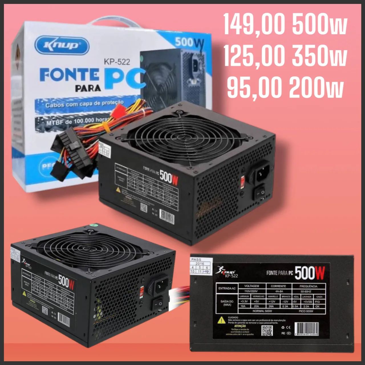 Fonte para pc Knup 
