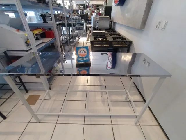 Mesa Inox 1,50x54 Entrega Grátis 