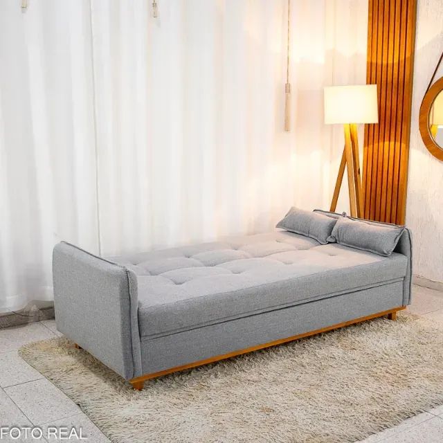 Sofá Cama Ipanema com Baú Linho 2,00m - Produto Novo!  Pronta Entrega!   - Foto 3