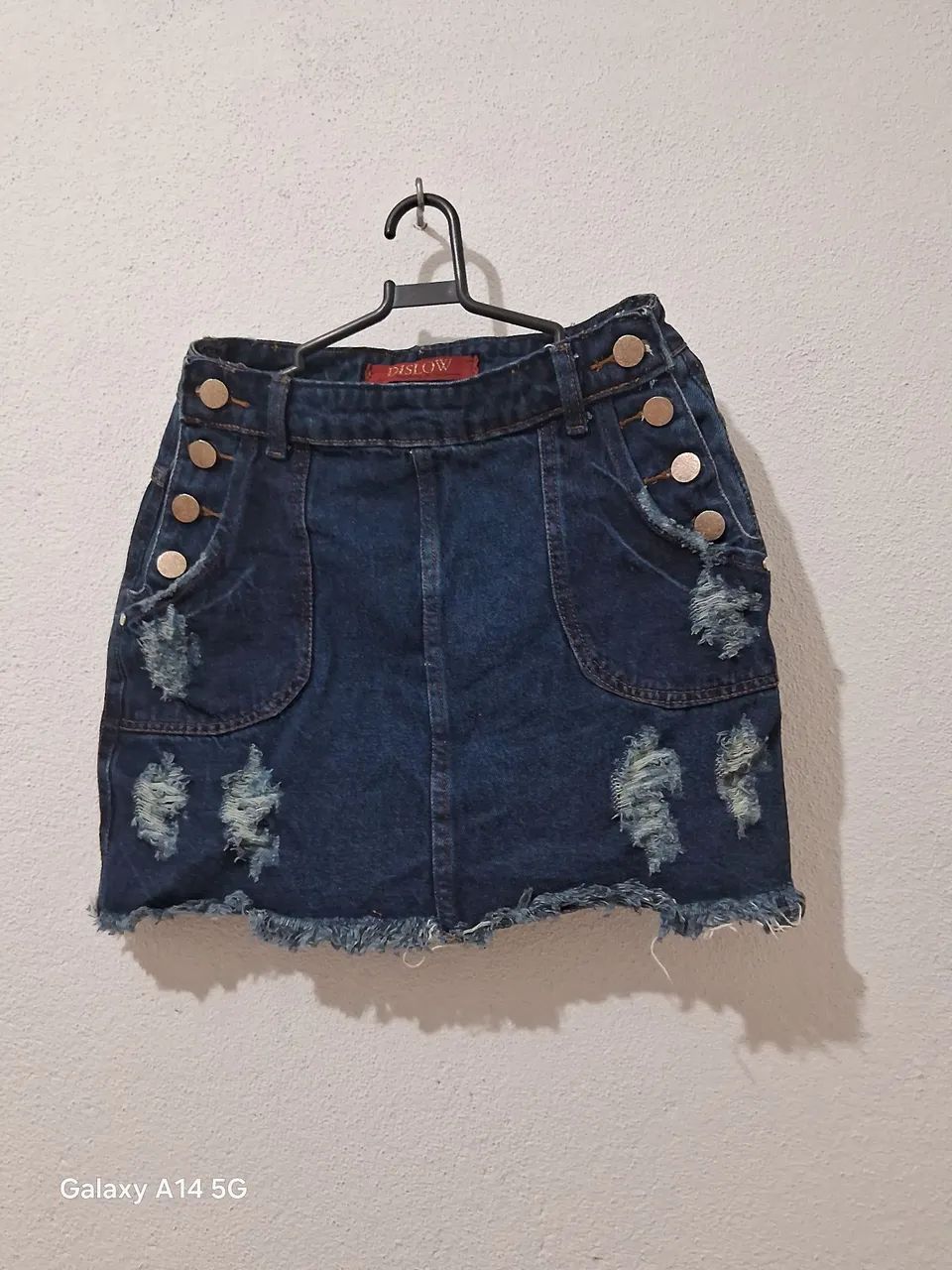 Saia jeans escura de Marca