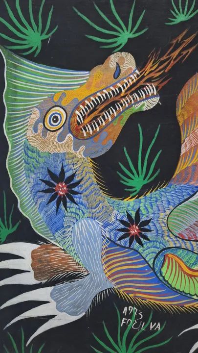 Tela Chico da Silva "Dragão" - Foto 2