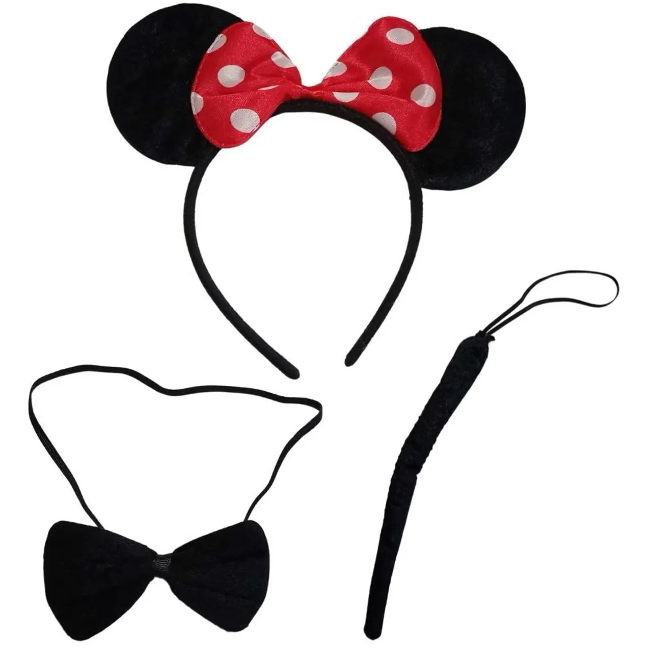 Kit com 3 Acessórios para Fantasia Coelho, Tigre, Minie, Leopardo e Diabinha - Foto 2