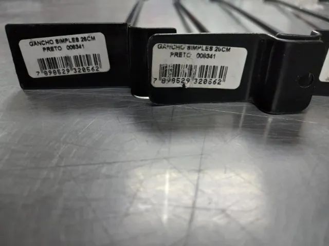 50 Ganchos 25cm Parede Canaletada NOVO - Foto 3