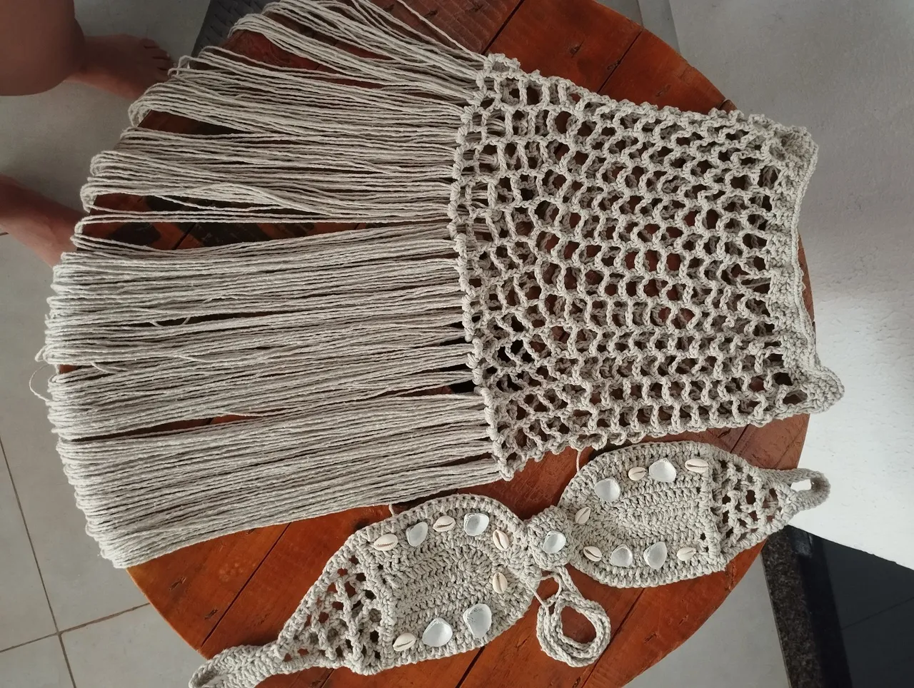 Conjunto de Crochê Artesanal - Praia e Verão