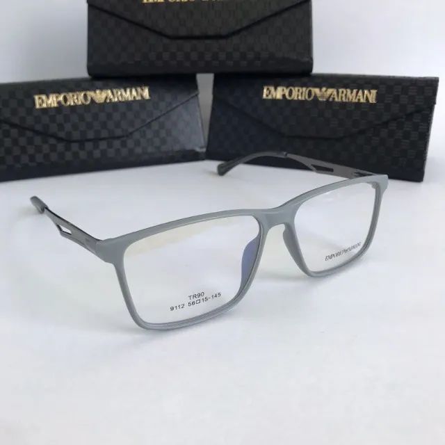 óculos empório armani cinza armação resistente e confortável  - Foto 5