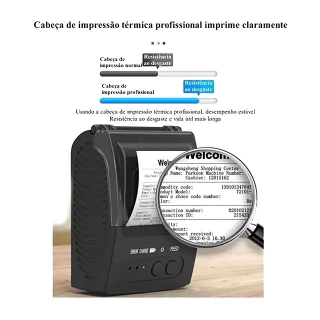 Mini impressora bluetooth térmica 58mm - Foto 4