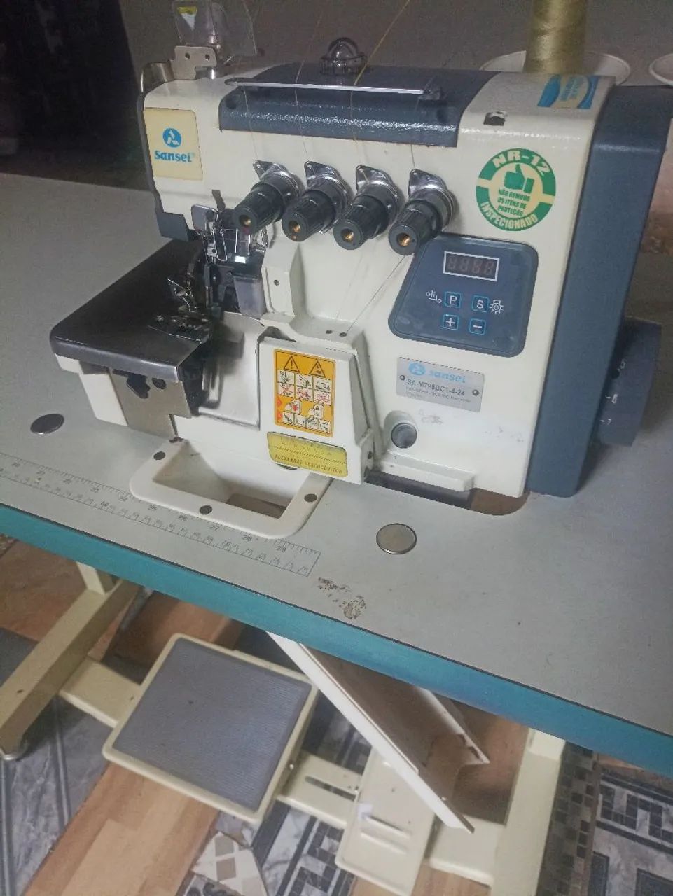Máquina de Costura Overlock Sansei SA-87 Ponto CadeiaRC-1424 - Foto 6