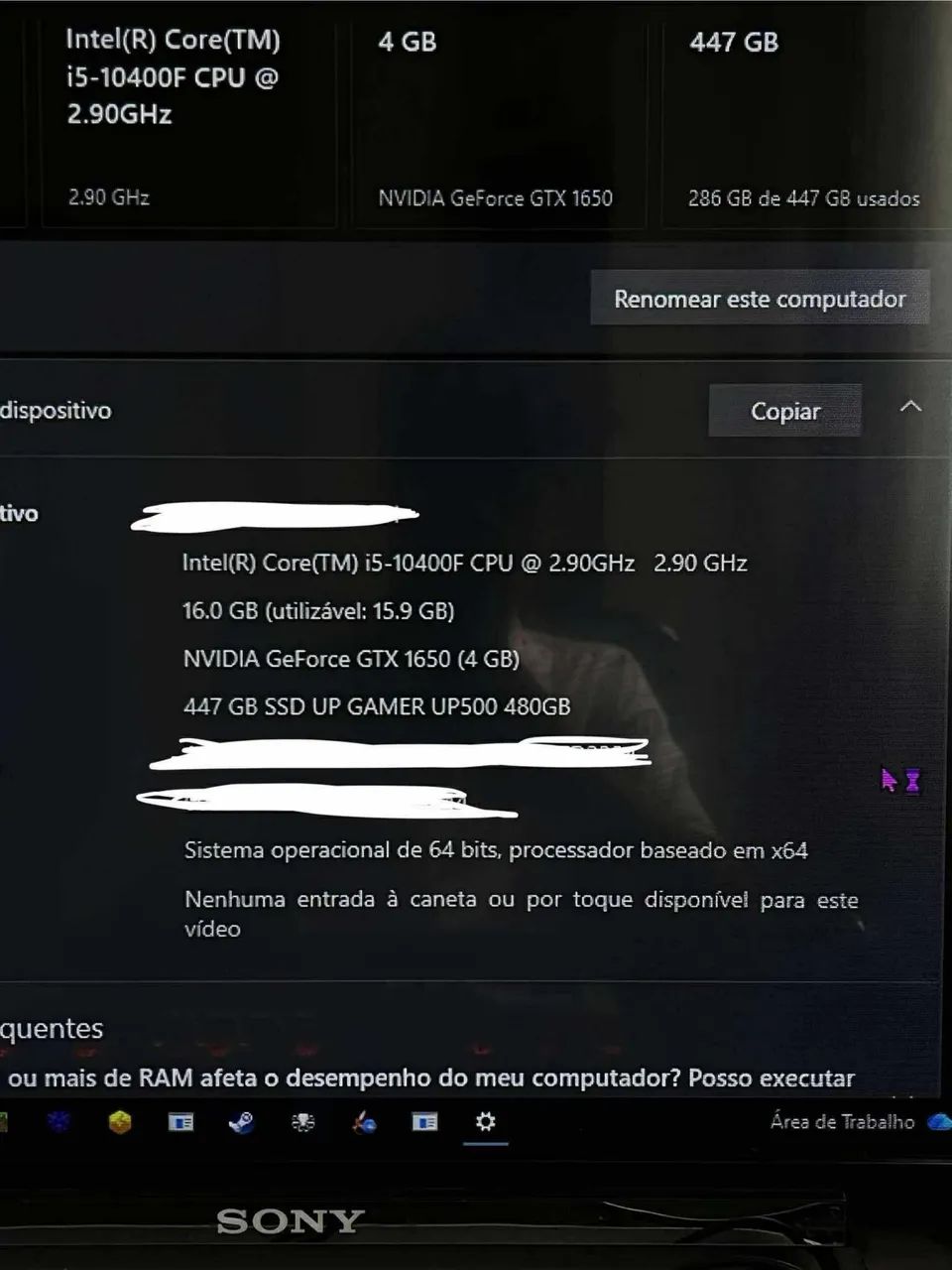 Computador CPU64310775979009123