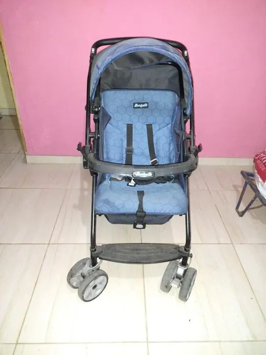 CARRO DE BEBÊ BURIGOTO MENINO - Foto 2