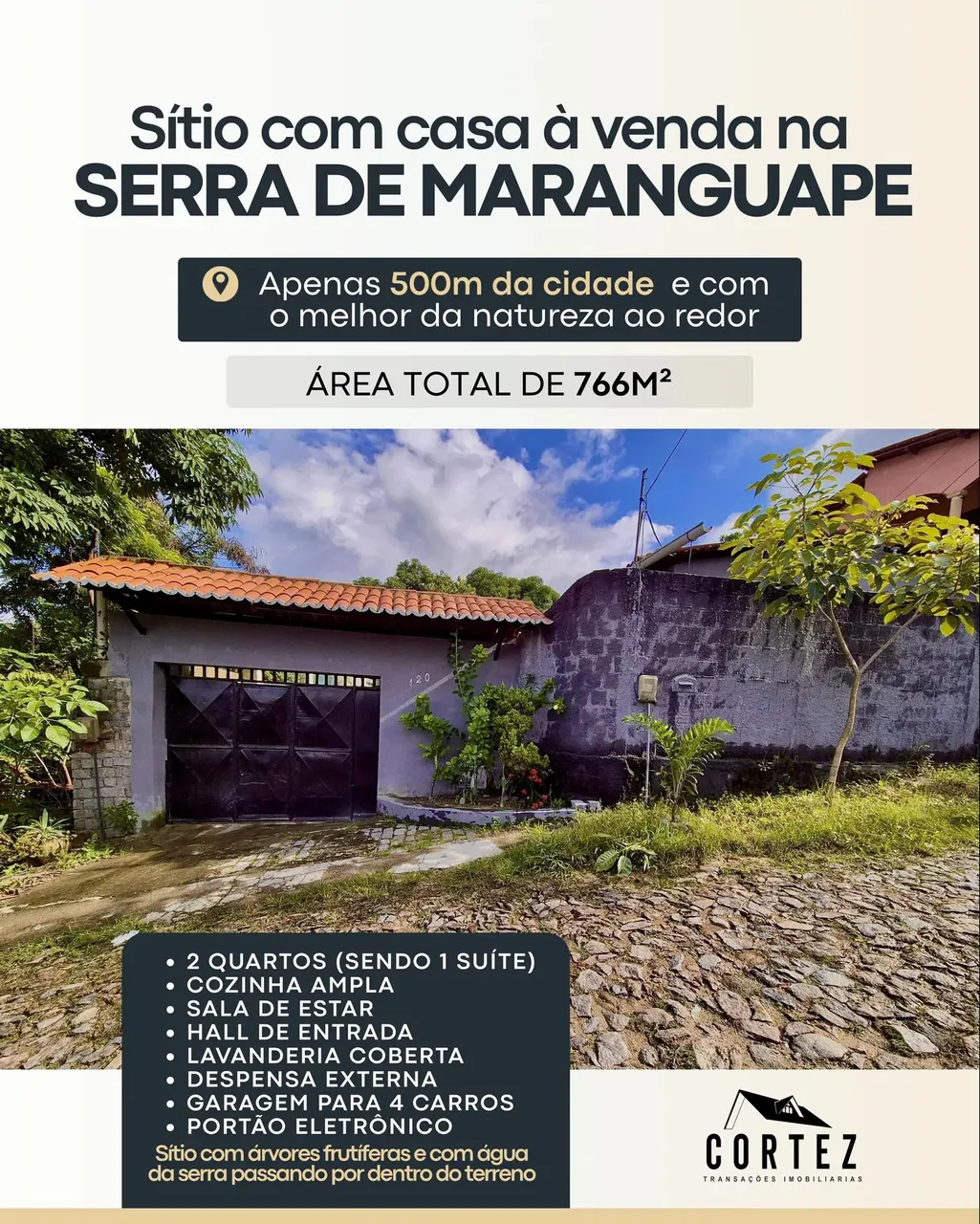 CASA / SÍTIO NA SERRA DE MARANGUAPE - PROXIMO AO CENTRO